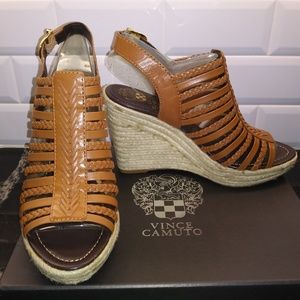 Vince Camuto Brown Espadrille Sz 9
